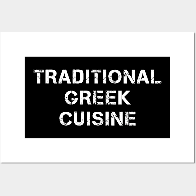 Traditional Greek Cuisine Text Wall Art by PallKris